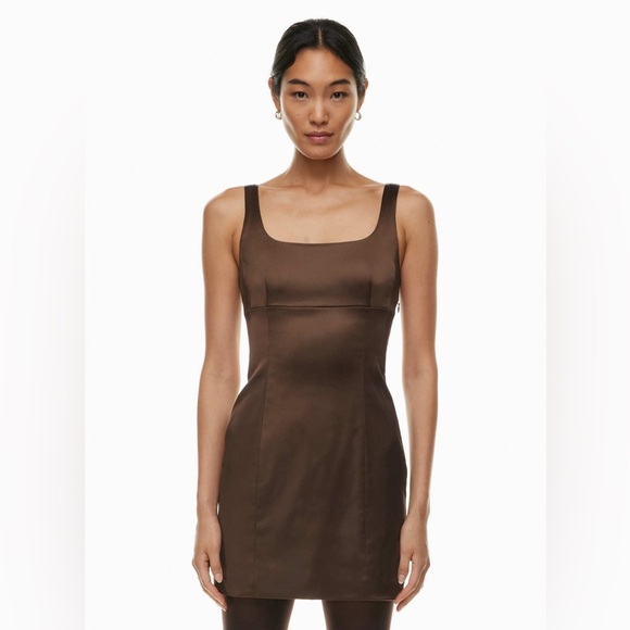 Ten by Babaton- Aritzia Mocha Curve Hugging Premiere Dress, 4 - Picture 2 of 14